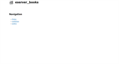 Desktop Screenshot of books.eserver.org