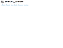 Tablet Screenshot of courses.eserver.org